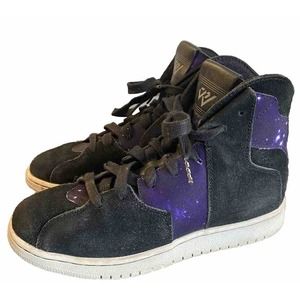Nike Air Jordan Westbrook 0.2 Youth 5.5Y Shoes Black Purple Suede High Top Chuck